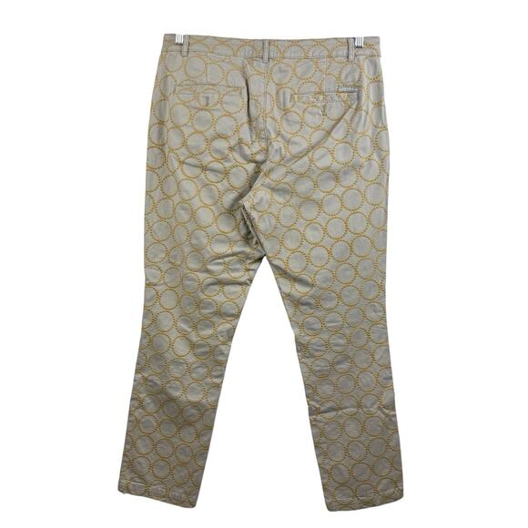 Chino by Anthropologie Relaxed Fit Embroidered Circle Pattern Pants Size 32 - Picture 11 of 13